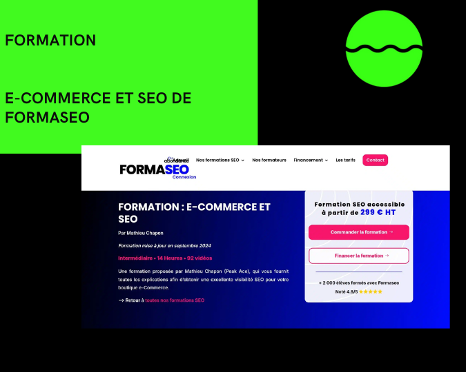 Formation E-commerce et SEO de Formaseo