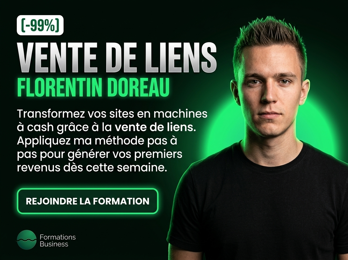 Formation de 0 à 1500 € par mois avec la vente de liens